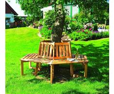 Baumbank 180° Bank 205x89x90 cm Gartenbank Holz Kiefer