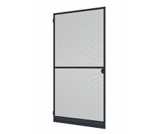 Windhager 03905 120x240cm anthrazit Insektenschutz Spannrahmen Expert Fliegengitter Alurahmen für Türen, individuell kürzbar, EXTRA Gross, 120 x 240 cm, anhtrazit