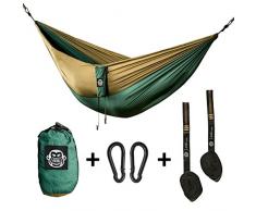 Monkey Swing Hängematte inkl. Aufhängeset I 275 x 140 cm I Outdoor, Travel, Trekking & Camping, Reise-Hängematte, Garten, Strand