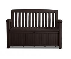 Keter Gartenbank und Kissenbox Patio Bench, Braun, 227L