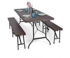 Park Alley PA-5388 Bierzeltgarnitur, holz braun