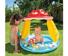 Babypool mit Sonnendach Pilz - Planschbecken - Babypool - Babyplanschbecken