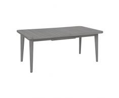 Greemotion Ausziehtisch Maui aus Massivholz-Gartentisch rechteckig zum ausziehen-Esstisch grau für Garten, Terrasse & Balkon-Holz Tisch Akazie massiv, 18,6 x 10,3 x 1,7 cm