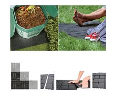 Komposter Bodenplatte Komposterboden Campingboden Zeltboden 9 Stk. 40x40cm 1,5 m Terrassenfliesen