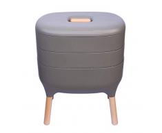 DESIGN-KOMPOSTER - WURMKOMPOSTER - KOMPLETT-SET mit 1000 KOMPOSTWÜRMERN & Zubehör I Jetzt Küchenabfälle kinderleicht in Pflanzen-Dünger umwandeln I Wurmkiste - Wurmfarm für Küche, Balkon und Garten