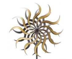 Edles Gartenwindrad - Kupfer - Metall - Ø 40cm / Höhe: 180cm - Wetterfest - Hochwertige Qualität & Stabiler Standstab - Gartenstecker/Metallwindrad/Windräder - Gartendeko