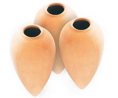 Royal Gardineer Bewässerungskugeln: Terracotta Wasserspender Classico für Topfpflanzen im 3er-Set (Blumengiesser)
