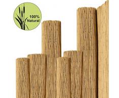 Sol Royal Sichtschutz Schilfrohr Premium 90x300cm (HxB) SolVision S36 Schilfmatte für Balkon oder Windschutz Blickschutz - Schilfrohrmatte als Sichtschutzmatte Natur aus dickem Schilf