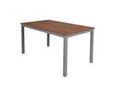 Villana Gartentisch, FSC-Akazienholz/Aluminium, Silber, 150 x 90 x 74 cm