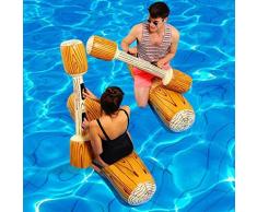 Luftmatratze,Aufblasbares Pool Schwimmbad 4 Teile/Satz Schwimmbad Schwimmen Spiel Aufblasbare Wassersport Stoßstange Spielzeug