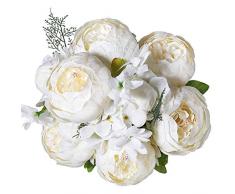 Veryhome Künstliche Blume Pfingstrose Gefälschte Blume Hochzeit Blumenstrauß Dekoration Familie Tabelle Öffentlich Auto Küche Büro Garten Innen Im Freien Braut Begrünung Pflanzen