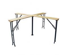 Jalano Bierzeltgarnitur klappbar Quattro, kreuzförmiger Stehtisch - Biertisch, Garten Festzeltgarnitur L241 x B241 x H105 cm