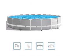 Intex Swimming Pool Komplettset Stahlwand 610x132 cm Schwimmbecken Schwimmbad