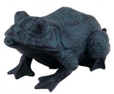 Heissner Teichfigur Speier Frosch Dekor Bronze