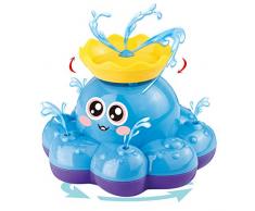 Badespielzeug, Spray-Wasser-Krake (gelegentliche Farbe), kann schweben und sich mit Brunnen drehen, Badewanne-Dusche-Pool Badezimmer-Spielzeug für Babys Kleinkinder Kinder-Party