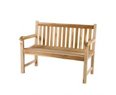 CHICREAT 2 Sitzer Bank Teakholz Gartenbank mit Tablett Teakbank, ca. 120 cm breit