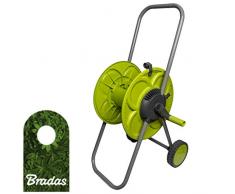 Bradas Schlauchwagen Schlauchtrommel Tragbar Schlauchhalter 1/2 50m Lime LINE Clover LE-9104 2242