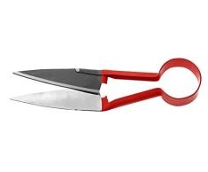 Berger Schafschere Komfort 27310 mit Rundfeder Buchsbaumschere in gewinkelter Ausführung, Klingenlänge: 14 cm