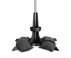 Baser Sonnenschirmständer mit befüllbarer Sandsäcken 30 kg/40 kg/50 kg. Alternativ zum Granit Sonnenschirmständer mit Rollen. Befüllbar Sonnenschirm Schirmständer mit Tragegriff (30 KG, Dunkelgrau)