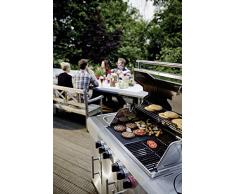 Enders Gasgrill KANSAS PRO 4 SIK Profi Turbo, mit Seitenkocher, Turbo Zone, Simple Clean, Heat Range, 4 Brenner + Infrarot, Grill-Thermometer, Gussrost, Aussenküche, Grillwagen, Gasgriller, #8708