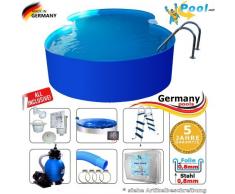 Achtformpool 7,25 x 4,60 x 1,25 Set Schwimmbecken Swimmingpool Achtformbecken 7,25 x 4,6 x 1,2 Stahlwandpool achtform Pool Pools Aufstellpool Gartenpool Sets Stahlwandbecken Komplettset
