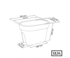 Balkonkiste Blumenkasten Geländerkasten Balkonkasten Geländertopf L 400 mm anthrazit Lofly