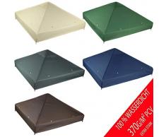 freigarten.de Ersatzdach für Pavillon 3x3 Meter Wasserdicht Material: Panama PCV Soft 370g/m² extra stark Modell 2 (Anthrazit)