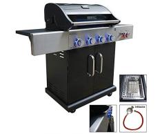 Vaiko Gasgrill 4 Edelstahl Brenner 800°C Infrarot Keramik Brenner Prime Zone