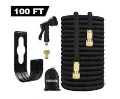 Vegkey Flexibler Gartenschlauch,100FT 30M Flexischlauch Gartenschlauch Flexi Wonder,Flexi Wonder Gartenteich Schlauch Bewässungs Schlauch Dehnbar