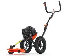 FUXTEC Benzin Motorsense auf Rädern FX-FSR152 mit 52 cc, großen Lufträdern und 3 PS Leistung Trimmer Rasentrimmer Freischneider fs Faden 2-Takt