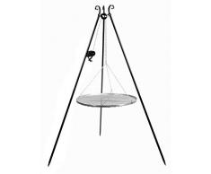 KORONO 5900105401939 Schwenkgrill mit Kurbel 180 cm Grillrost, Edelstahl, 102 x 70 x 11 cm