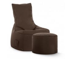 Sitzsack-Set Scuba Swing + Hocker braun (Outdoor)
