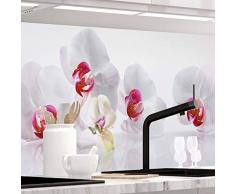 StickerProfis Küchenrückwand selbstklebend - ORCHIDEEN Ensemble - 1.5mm, Versteift, alle Untergründe, Hart PET Material, Premium 60 x 220cm