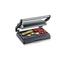 SEVERIN KG 2394 Kontaktgrill (800 W, Kompakt mit Slim-Design) metallic grau/schwarz