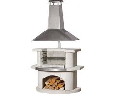 Buschbeck Grillkamin Venedig, weiß, 65 x 110 x 210 cm