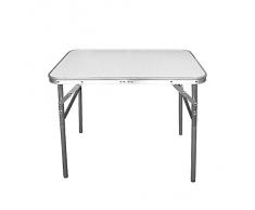 Aluminium Klapptisch Campingtisch 75x55cm Gartentisch Beistelltisch Falttisch Picknicktisch Alutisch faltbar und höhenverstellbar