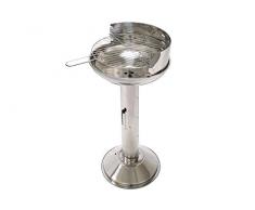 Kynast Edelstahl BBQ Säulengrill Grillfläche 39cm Kohlegrill
