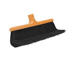 FloraSun Krallenbesen-Aufsatz mit kräftigen und gebogenen Borsten, 35 x 15 x 9 cm, aus Kunststoff, hoher Reinigungseffekt, Teleskopstiel