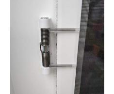 Schliesser, Feder, Federschliesser Fliegengittertür als Ersatzteil oder Zubehör für Insektenschutztür (1, Weiss RAL 9016)