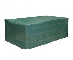Kronenburg Schutzhülle für Tisch Stühle Sitzgruppen Sitzgarnituren Abdeckhaube, Grün, 240 x 136 x 88 cm - Abdeckung für Gartenmöbel - weitere Schutzhüllen wählbar