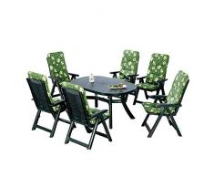 BEST 96236233 13-teilig Komplett Set Santiago, Gartenmöbel, D.1262, grün