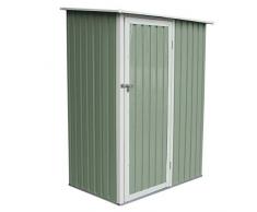 SVITA Geräteschrank Geräteschuppen Metall-Schrank Metall-Schuppen Garten-Schrank 130 x 80 x 186 cm - grau oder grün (Hellgrün)