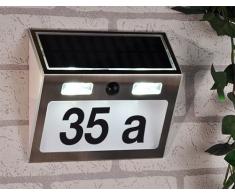 Haushalt International Solar Hausnummer mit Standby Beleuchtung und Bewegungsmelder