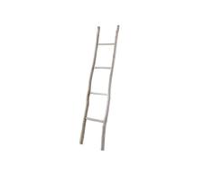 Kobolo Dekoleiter aus Tanoak-Holz White Washed 167 cm weiß