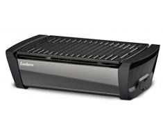 Enders 1365 Aurora Mirror raucharmer Tischgrill, mit Gusseisen-Rost, Holzkohle-Grill, Grill klein, rauchfreier Tischgrill, Balkon-Grill, Picknick-Grill, Camping-Grill, Grill mit Belüftung, black