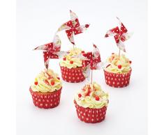 Kitchen Craft Sweetly Does It Kuchen-Deko Windrad, Rot