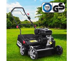 BRAST Benzin Vertikutierer 3,8kW(5,2PS) 40cm Arbeitsbreite 50L Fangkorb Motordrehzahlregler Rasenlüfter 196cm