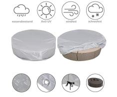 Kingsleeve Abdeckung Sonneninsel wetterfest 420 D Oxford 236x67cm rund Abdeckplane Schutzhülle Garten Möbel Plane Abdeckhaube