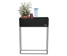 Pflanzkasten Blumenständer, Metall beschichtet, 55x20xH70cm, Schwarz, Blumenkasten Pflanzenkasten Blumenkasten Hochbeet Balkonkasten
