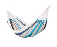LA SIESTA - Caribeña Aqua Blue - Klassische Einzel-Hängematte aus Baumwolle